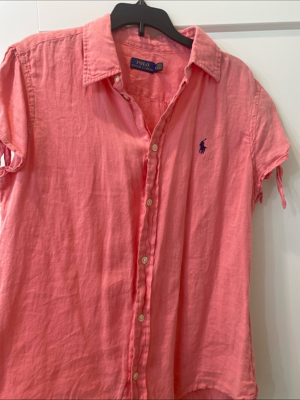 Polo by Ralph Lauren Coral Pink Short-Sleeve Button-Down Shirt